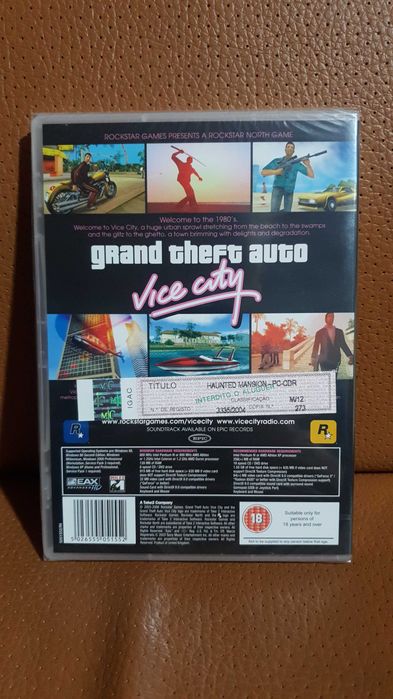 Grand Theft Auto GTA Vice City PC CD-ROM Jogo (Selado) Rockstar Games