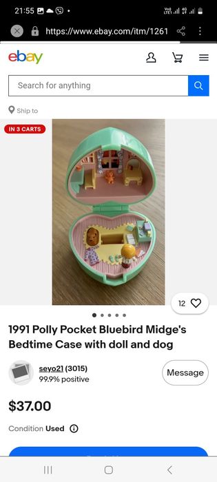 Polly Pocket 1991 Bluebird винтажный набор  Полли Покет