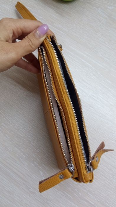 Шкіряний гаманець косметичка