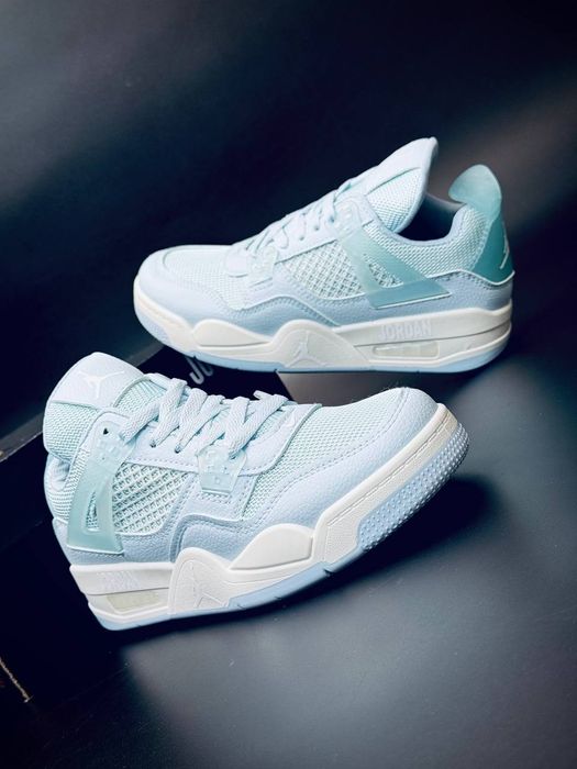 Nike Jordan Aura 4 blue шкіряні кросівки жіночі голубі/ найк джордан