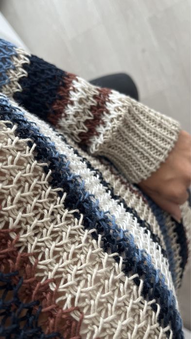 Weekend Max Mara sweter w paski 100% len