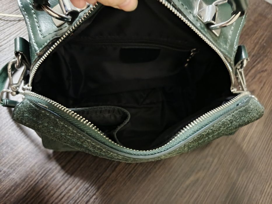 Сумка шкіряна зелена