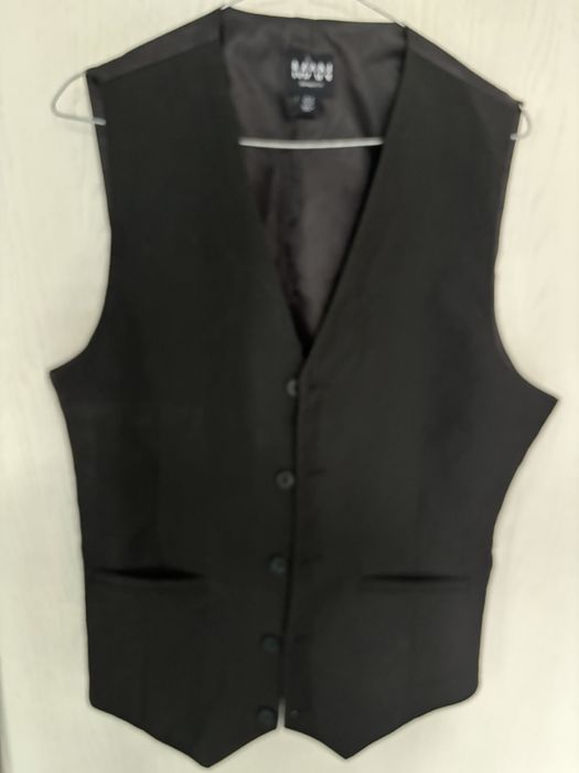 Czarno-szara kamizelka od garnituru