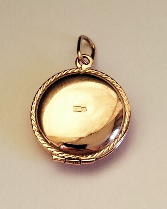 Золото 583 пробы, медальон СССР, кулон