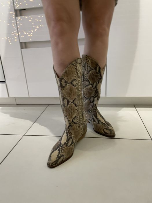 Казаки натуральная шкіра 38р, кожана підошва