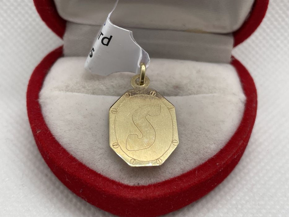 Złoty Wisiorek Literka S pr.585 0,9g