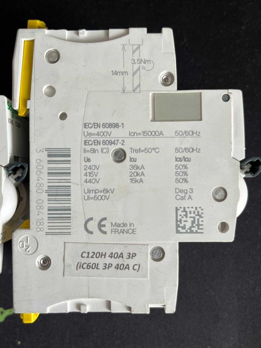 Автоматичний вимикач Schneider Electric iC60L 3P (16, 25, 32, 40) А