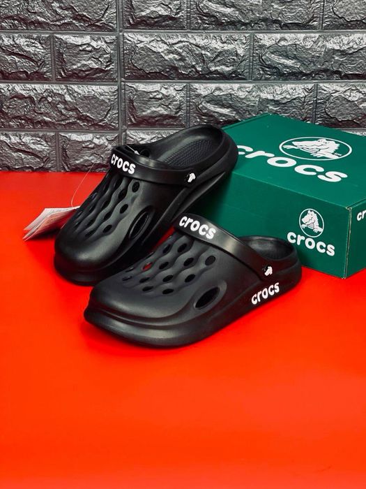 Черные мужские crocs/ кроксы пенка на лето шлепанцы crocs размер 40-46