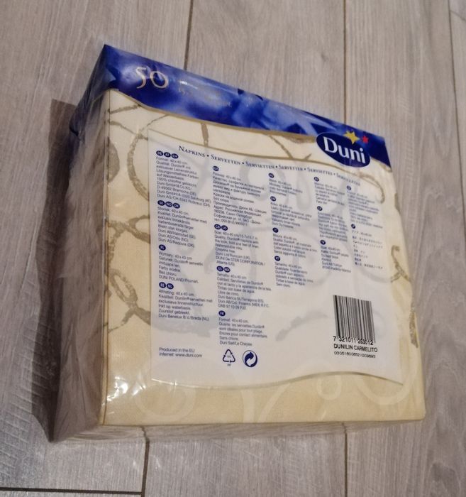 Serwetki Duni, 40x40 cm, 50 szt. Imitujące len