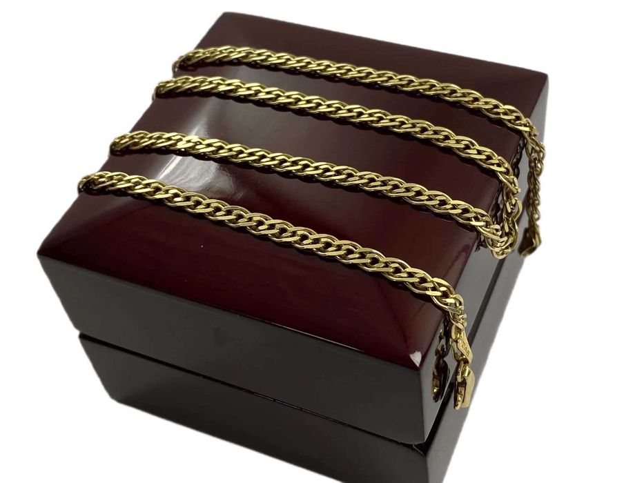Złoty łańcuszek p585 w splocie mona lisa dł50cm w9,62g