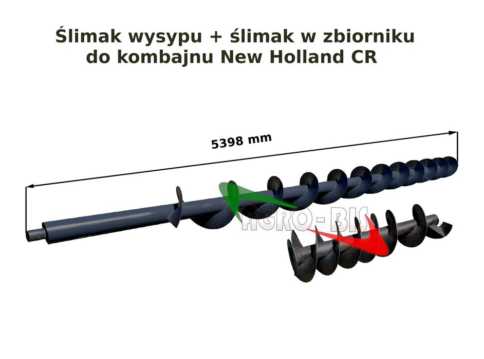 Ślimak wysypy +ślimak w zbiorniku New Holland CR