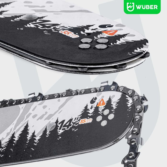 Prowadnica pilarki 14 cali 35cm + dwa łańcuchy 3/8 Wuber