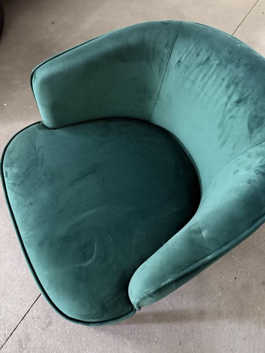 Poltrona veludo verde esmeralda
