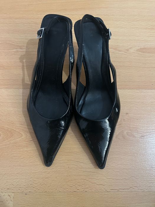 Wsuwane buty bez piety na obcasie