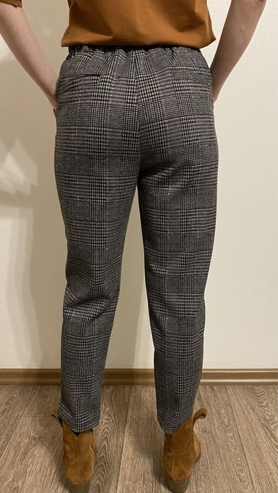 Брюки укороченные плотные