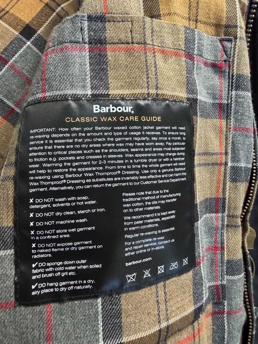 Kurtka Barbour Ashby, kolor Navy, rozmiar L, woskowana, made in England