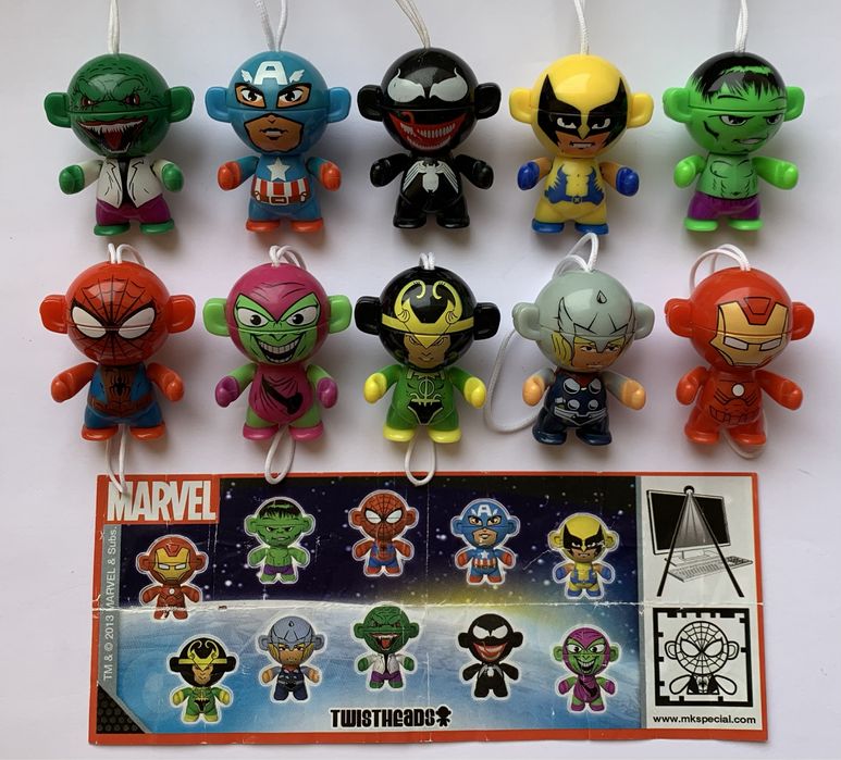 Серия киндер брелки Супергерои Марвел Marvel (2013) FT162 - FT171