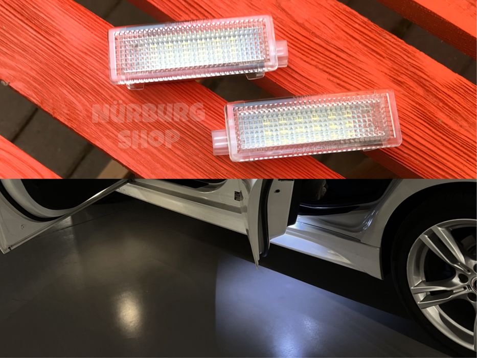 LED подсветка в двери для БМВ Е60 Е61 Е63 Е70 Е71 Е84 Е90 Е91 Е92 Е93 Ф01 Ф02 Ф07 Ф10 Ф11  Ф15 Ф16 Ф22 Ф25 Ф26 Ф30 Ф31 Ф32 Ф33 Ф34 Ф36 G30 G05 G11