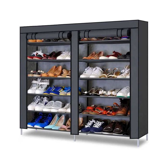 Полиця підставка для взуття шафа текстильна складна гардероб шкаф