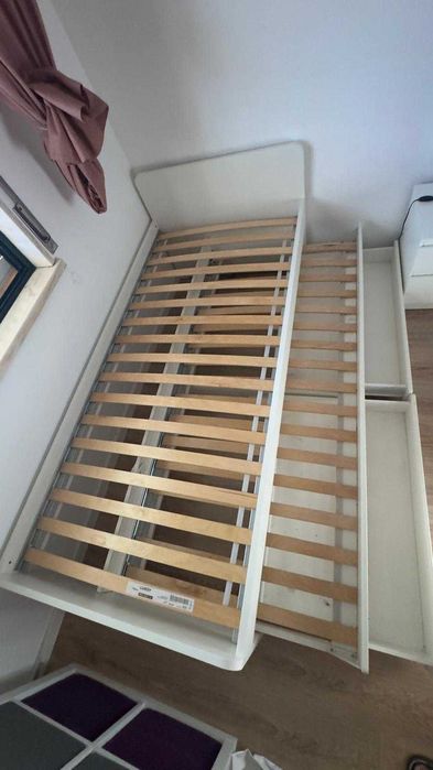 Cama solteiro dupla com gavetas