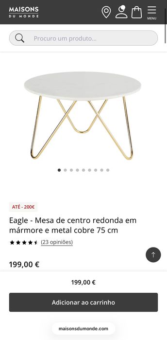 Mesa de centro mármore