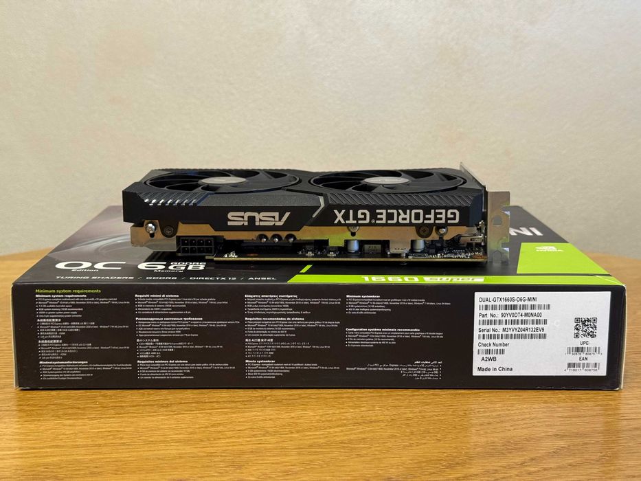 Продам Відеокарту Asus GeForce GTX 1660 SUPER Dual Mini OC, 6GB