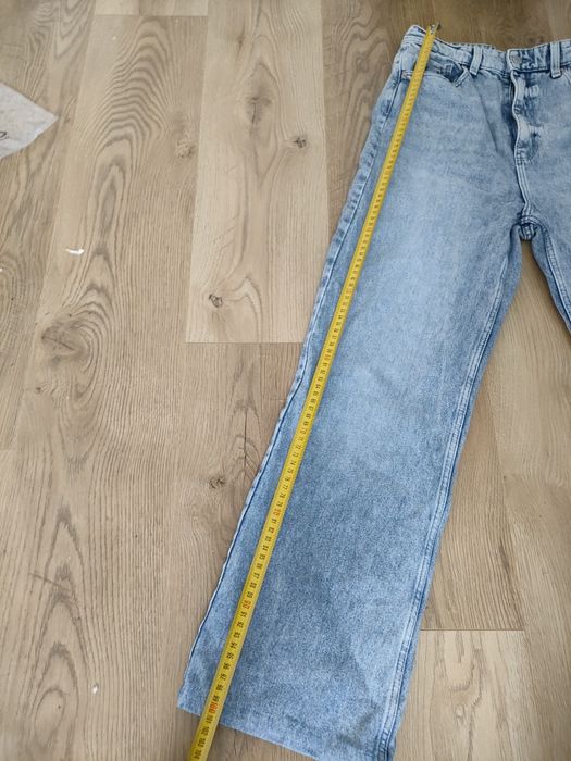 Jeansy wide leg z wysokim stanem