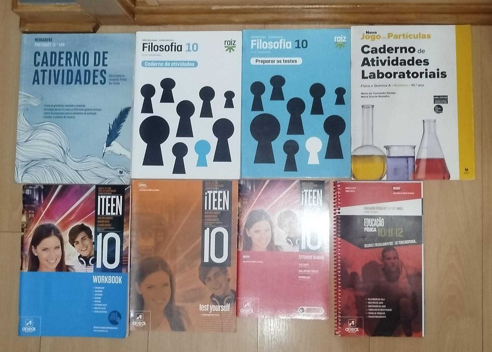 Cadernos de atividades diversas disciplinas 10º ano