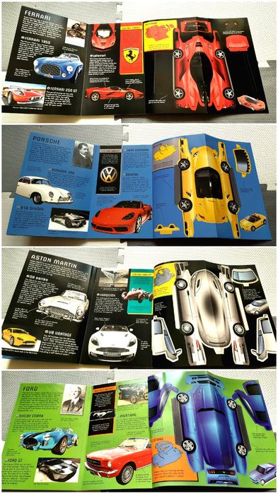 Supercars 4 modele do składania pojazdy szybkie samochody po angielsku