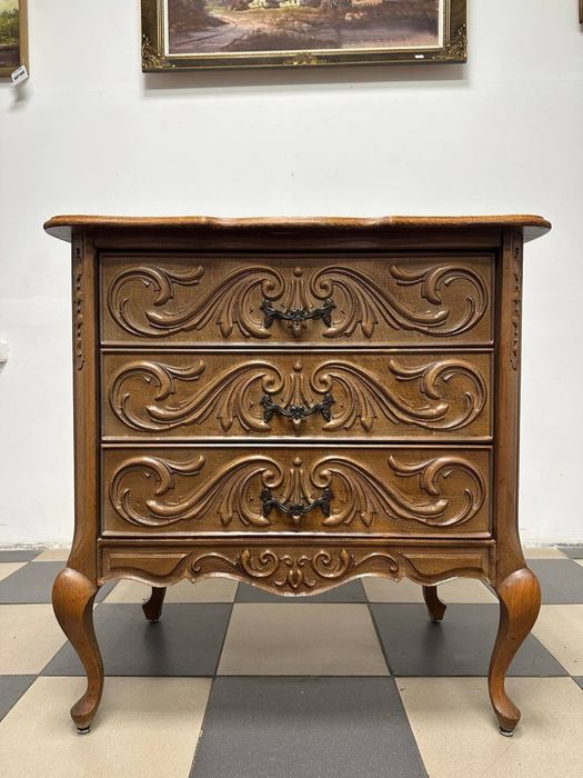 Приліжкова тумба комод Луі кабріоль резьба дерево 4096