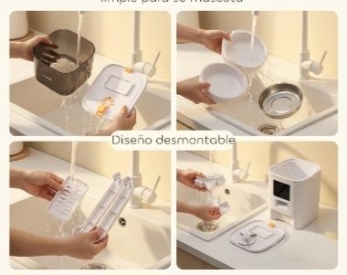 Comedouro duplo automatico wifi para cao ou gato