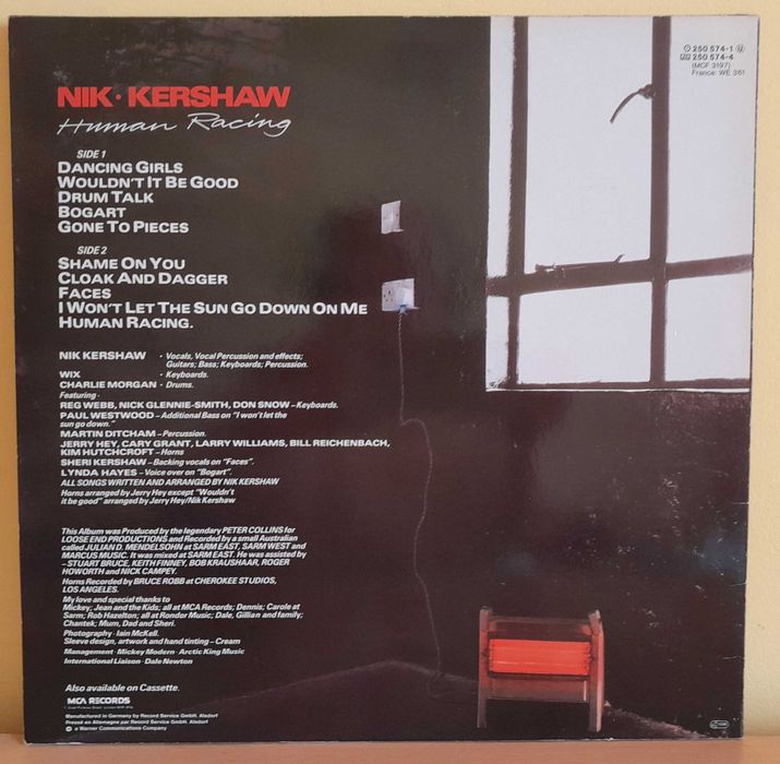 NIK KERSHAW - Human Racing Winyl / LP używany.