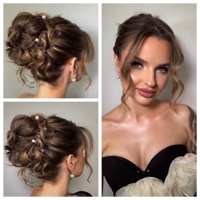 Makijaż okolicznościowy,ślubny,fryzury,fale,loki,upięcia