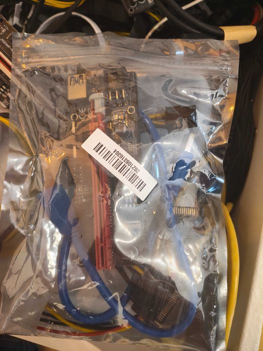 Mining 12 GPU Risers, GPU Splitters plus PSU connector