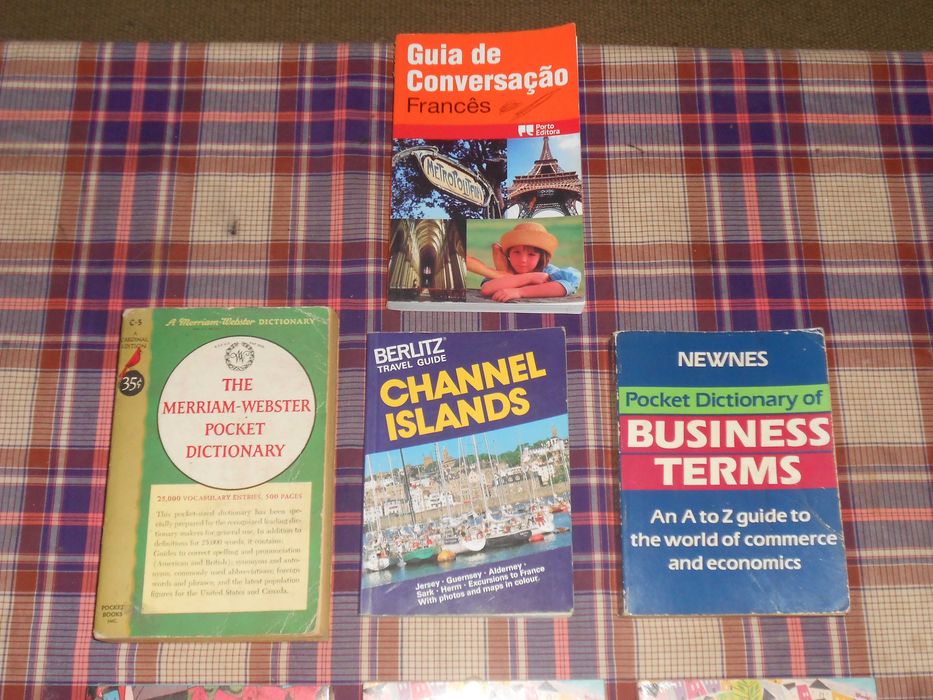Livros ingles frances dicionario ajuda lingua turismo cidade