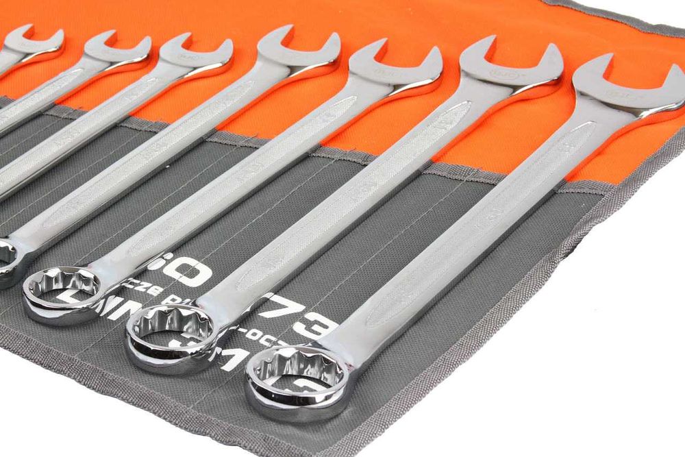 Klucze płasko oczkowe 12 szt płachta zestaw komplet 6-32mm klucz