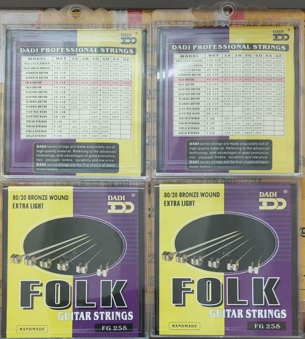 Conjuntos de cordas para varias guitarras