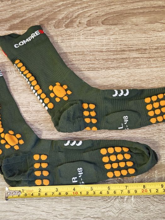 Компрессионные носки Compressport TRAIL V4.0 RF GREEN/DK CHEDDAR
