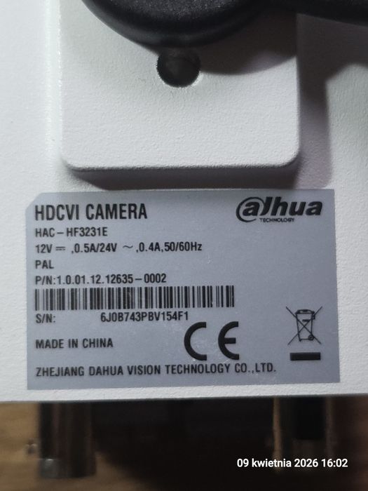 DAHUA HAC-HF3231E kamera HDCVI kamera analogowa