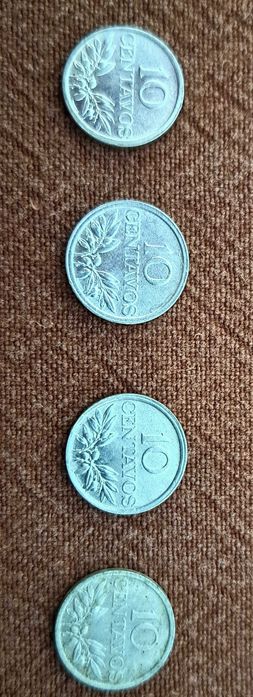 Portugal/República - 4 moedas de 10 centavos em Alumínio