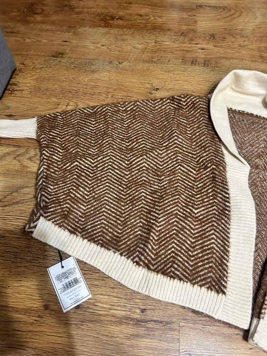 Sweter kardigan alpakowy biust 200 oversize