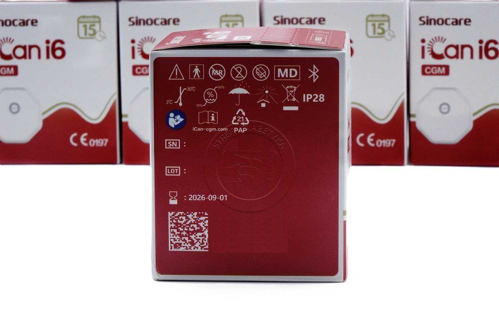 4 x Sensor CGM/15 Dni – SINOCARE iCan i6 + Aplikator + PLASTER + Gazik