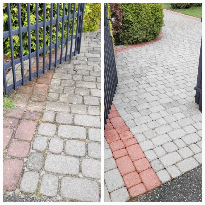 Mycie i Malowanie kostki brukowej elewacji dachów fotowoltaiki