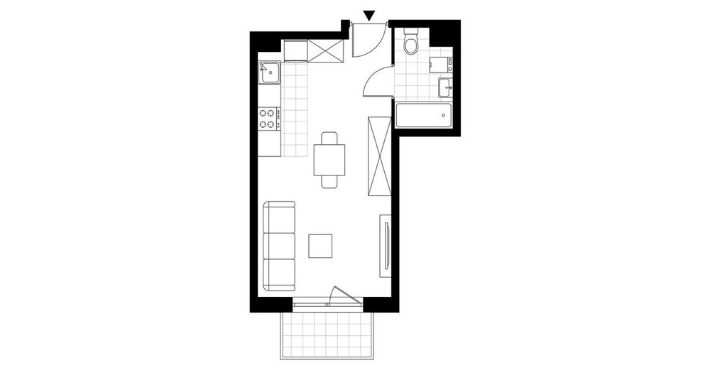 1-pokojowe mieszkanie 26m2 + balkon Bez Prowizji