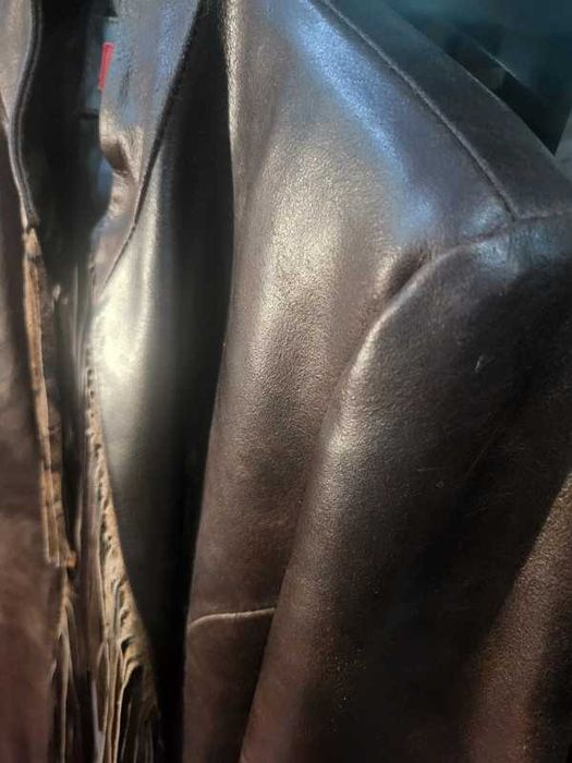 Casaco pele castanho. UNISEXO - cabedal. Novo.  Excelente