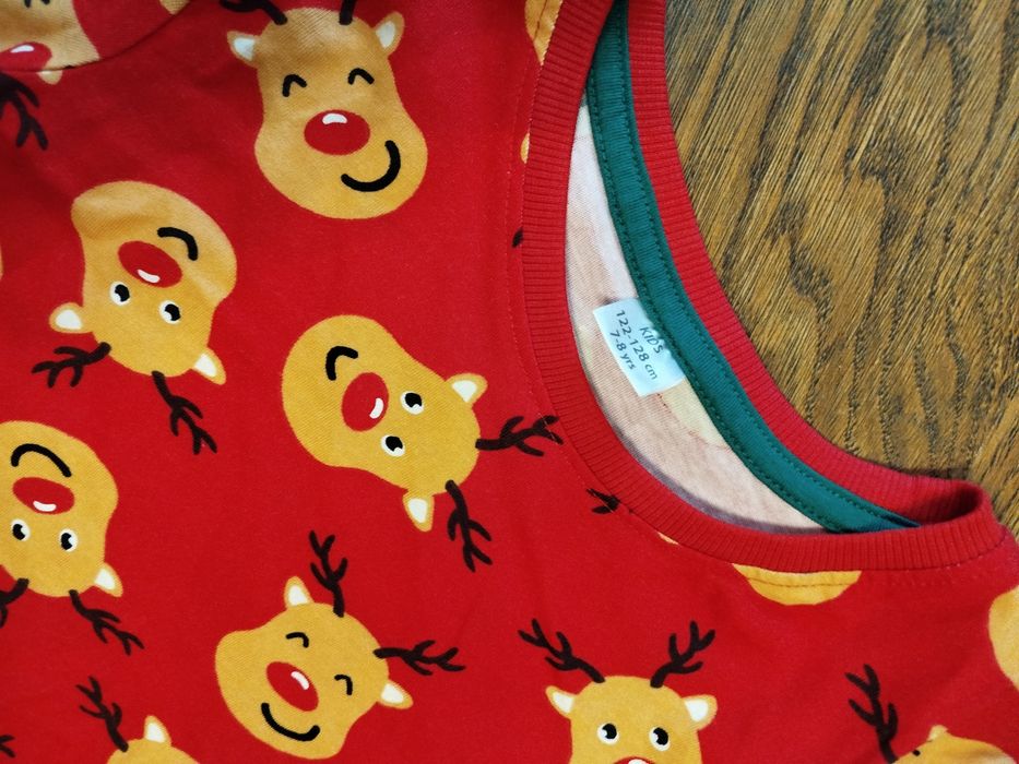Piżama dziecięca nowa świąteczna 122/128
