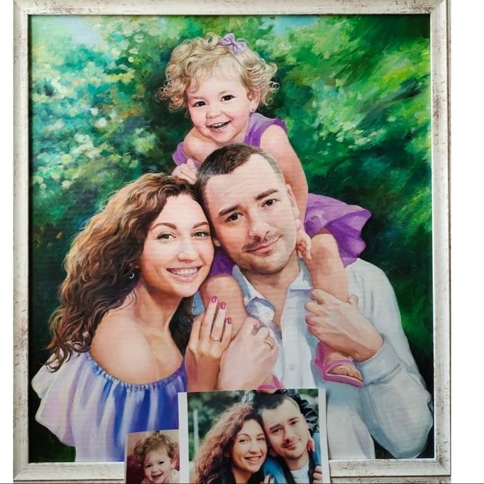 Портрет на заказ. Шарж на заказ.  Картина маслом пастелью