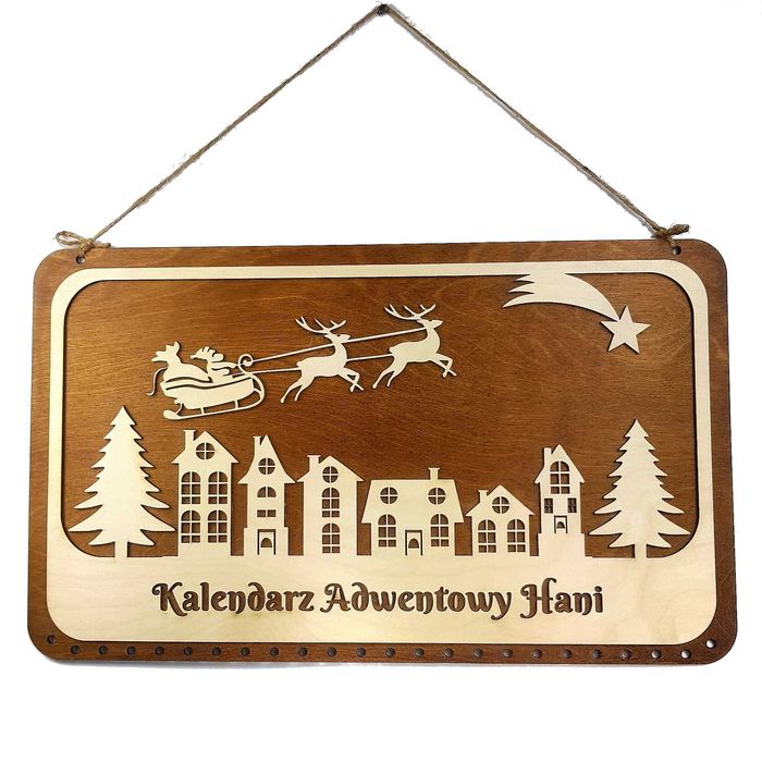 Baza do kalendarza adwentowego z imieniem DIY