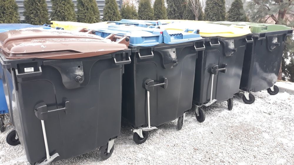 Kontener na śmieci pojemnik na odpady kosz duży 1100 litrów