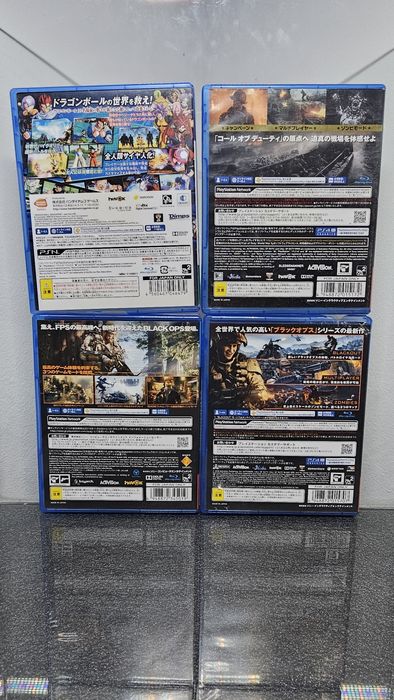 Pack 4X Jogos PS4 Versões Japonesas Call of Duty Black Ops III 3 WW2 WWII Black Ops IIII Dragonball Xenoverse Dragon Ball  PlayStation 4